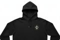 Black LA Row hoodie with logo on left chest