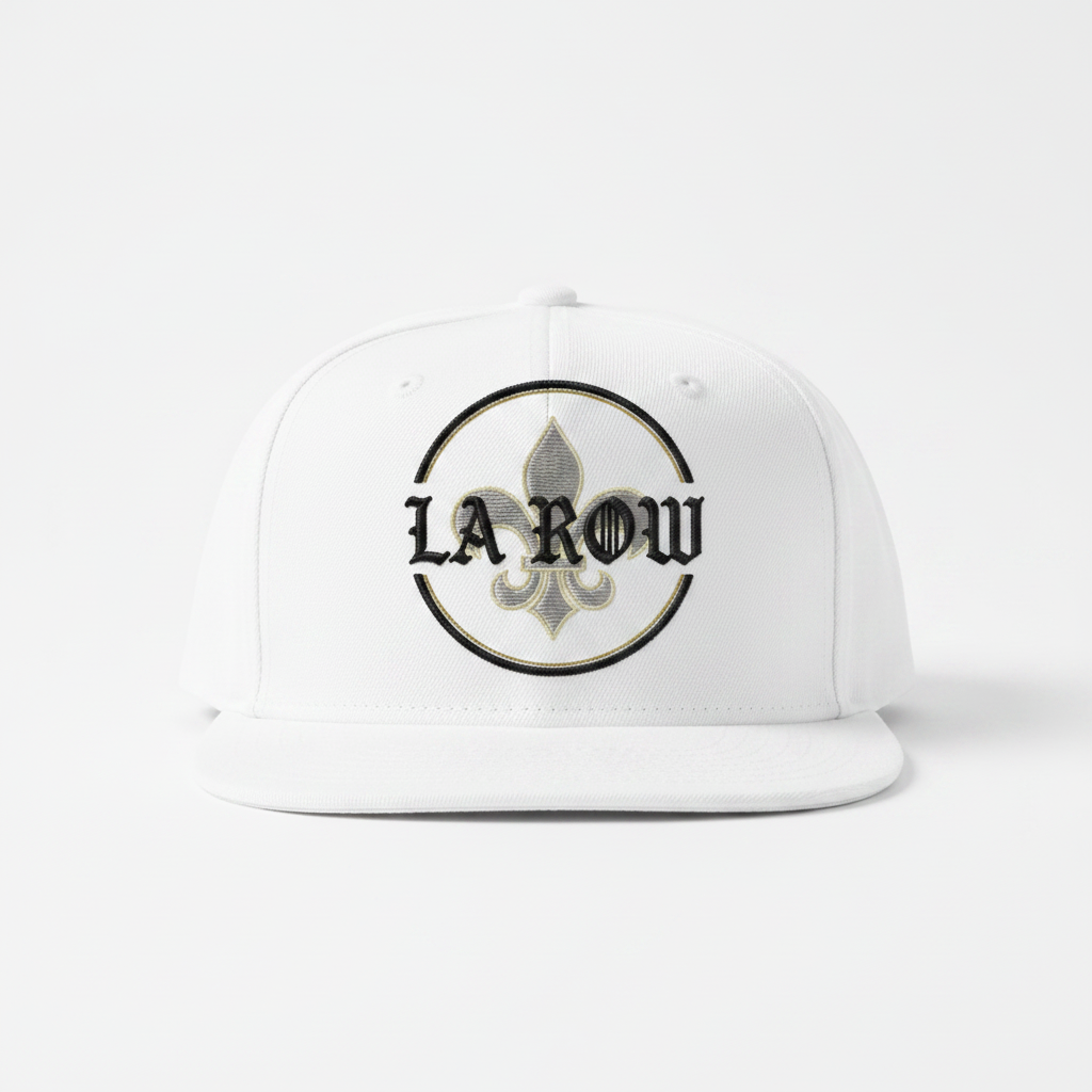 LA Row White Snapback Hat - Front View