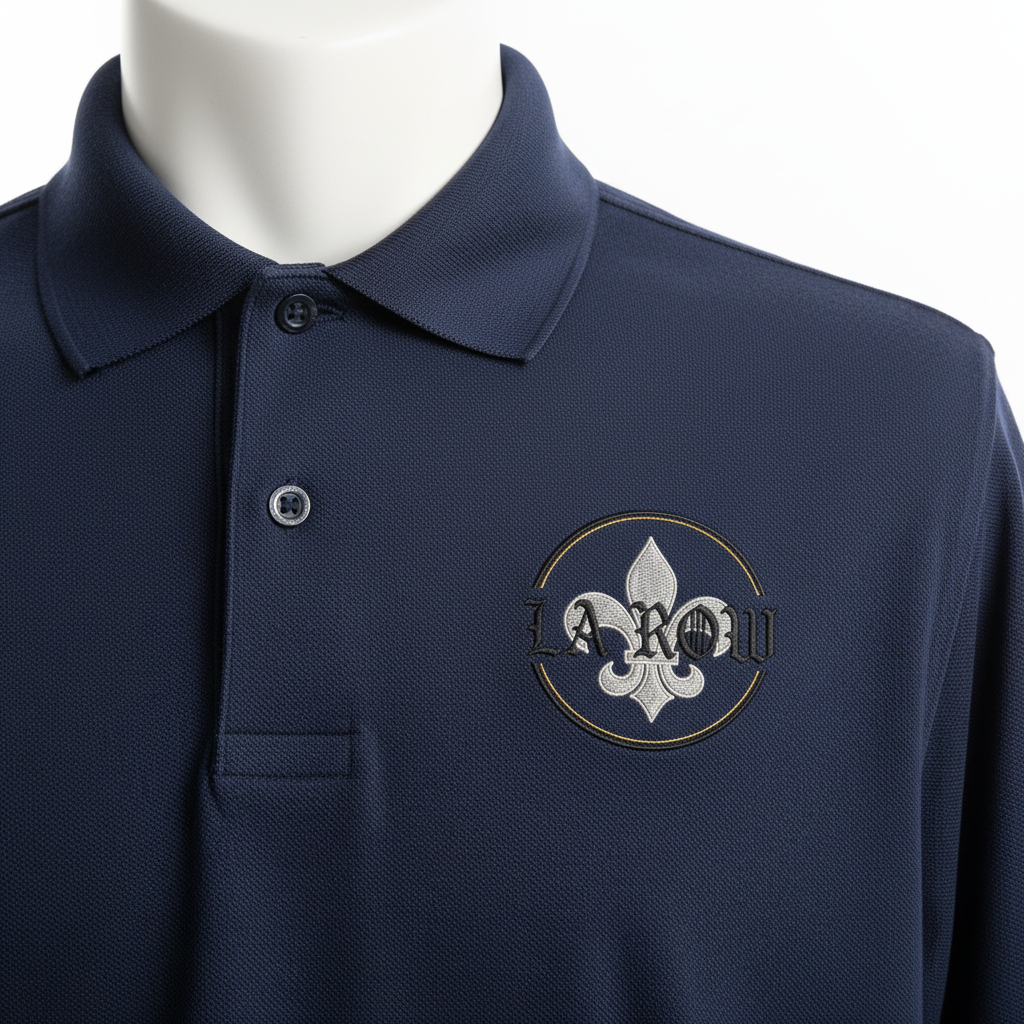 LA Row Logo Polo Shirt - Navy