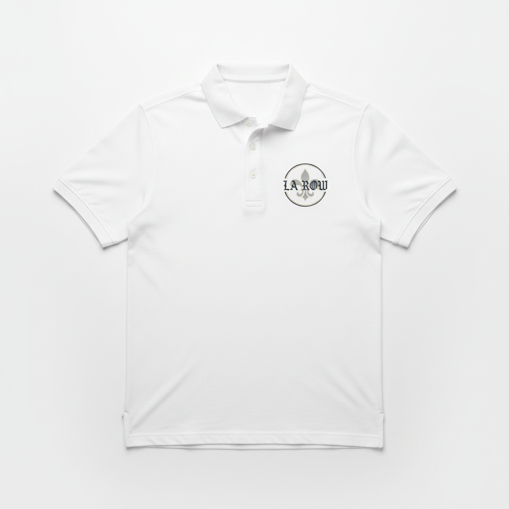 LA Row Logo Polo Shirt - White